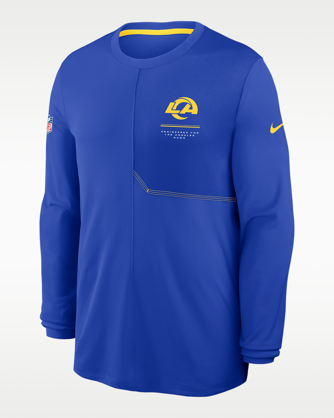 Los Angeles Rams Sideline Coach Men's Nike Dri-FIT NFL Long-Sleeve Top - Hyper Royal