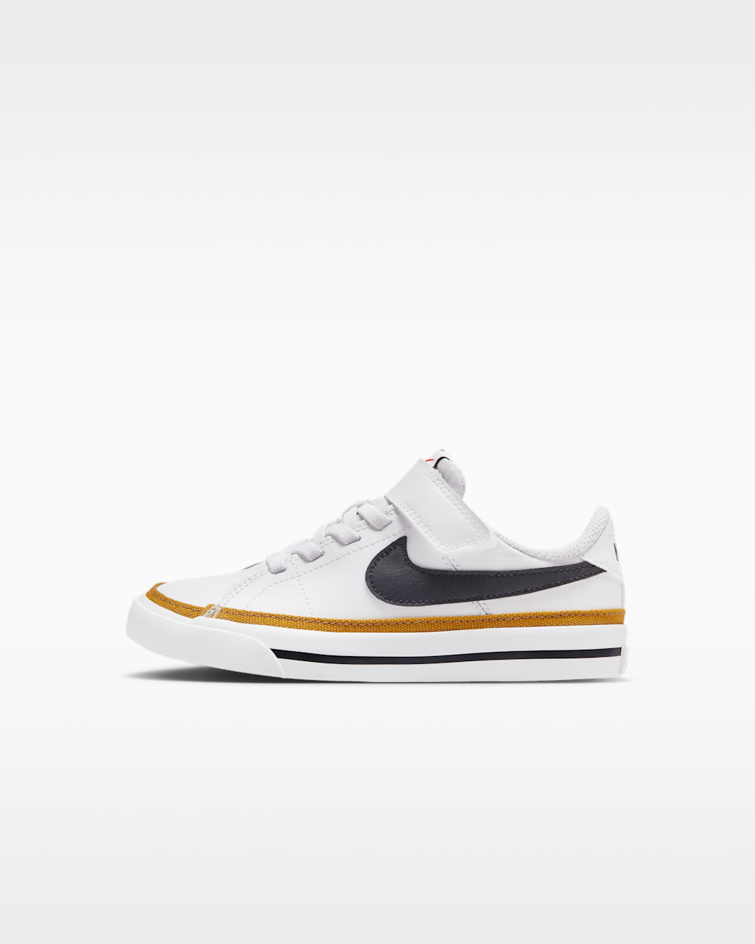 Tenis para niños de preescolar Nike Court Legacy - Blanco/Ocre desierto/Marrón claro goma/Negro