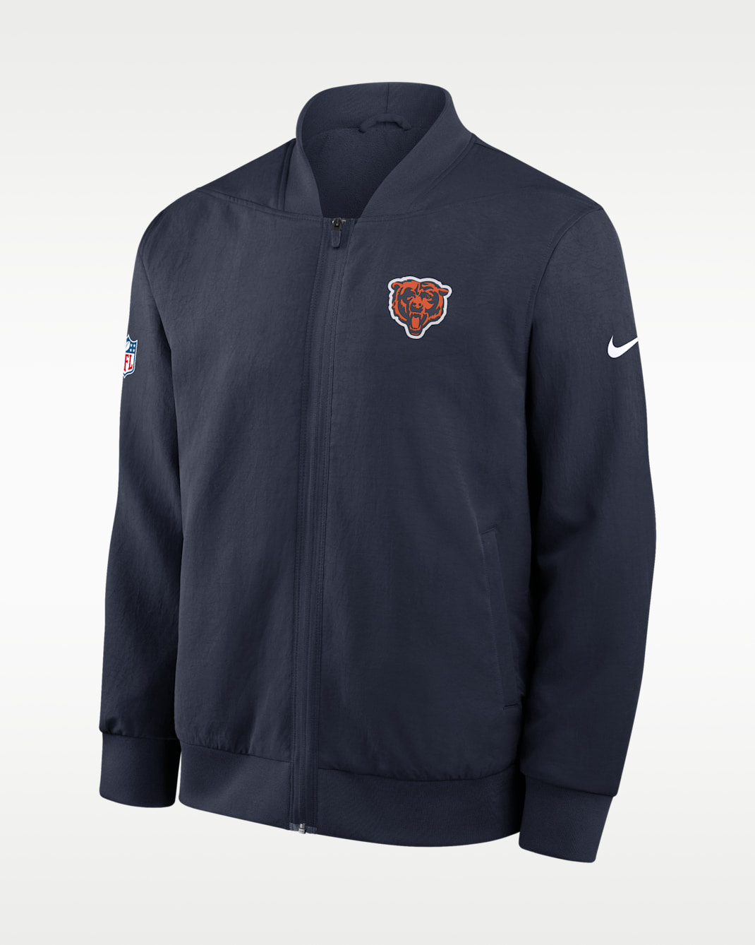 Chicago Bears Sideline Men's Nike NFL Full-Zip Bomber Jacket - Navy