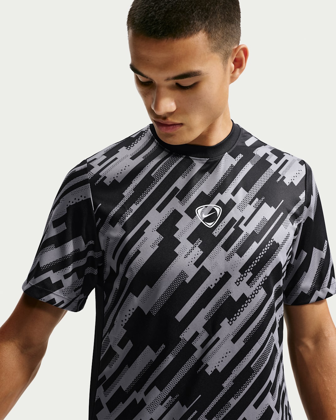 Nike Academy+ Men's Dri-FIT Football Short-Sleeve Top - Black/Cool Grey/White