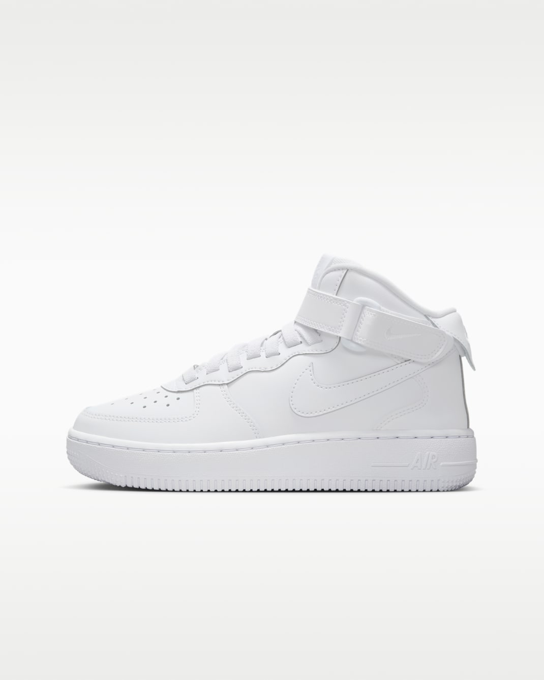 Nike Air Force 1 中筒鞋 EasyOn 大童鞋款 - 白色/白色/白色