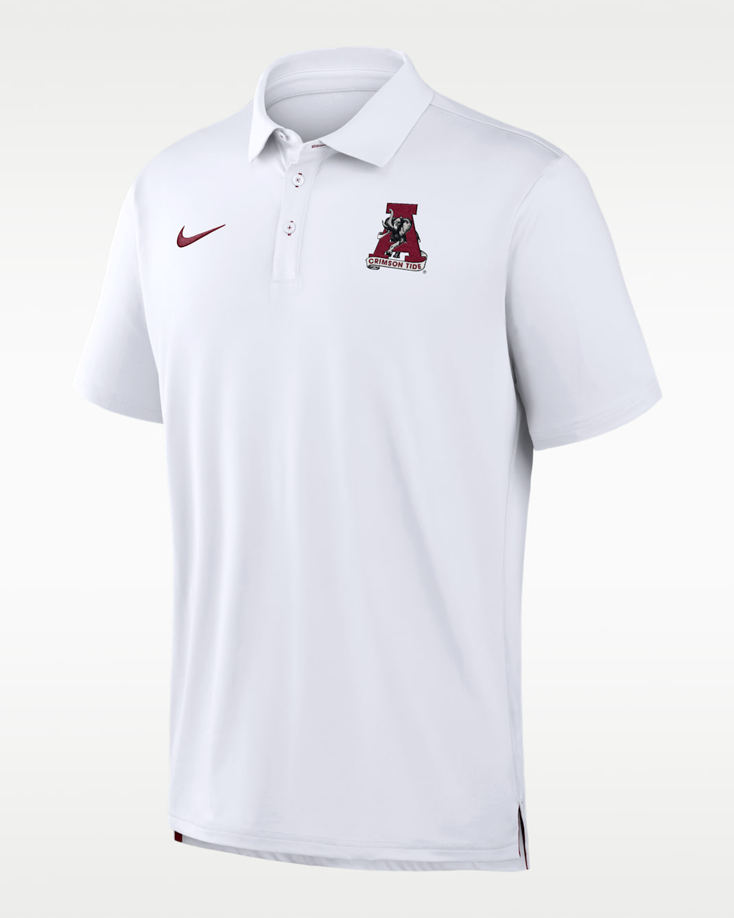 Polo universitaria Nike Dri-FIT para hombre Alabama Tour - Blanco/Carmesí team