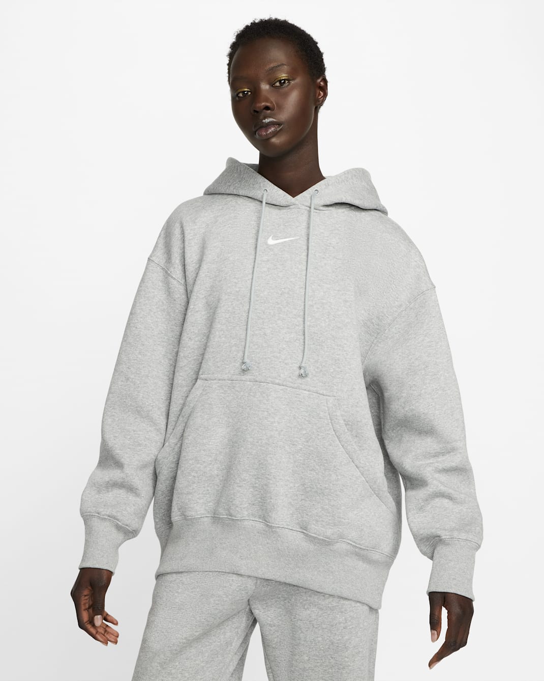 Sweat à capuche oversize Nike Sportswear Phoenix Fleece pour femme - Dark Grey Heather/Sail