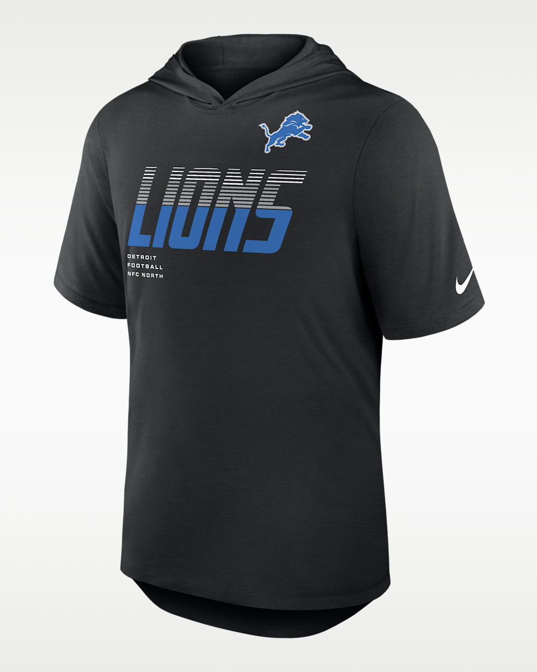 Detroit Lions Men's Nike Dri-FIT NFL Hooded T-Shirt - Black