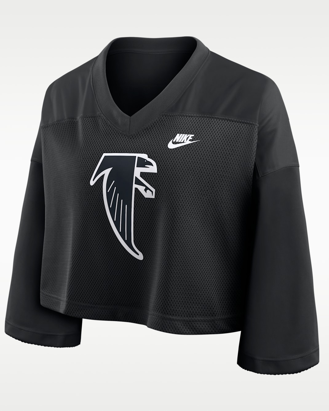 Atlanta Falcons Rewind Fashion Women's Nike Dri-FIT NFL Cropped Jersey - Black