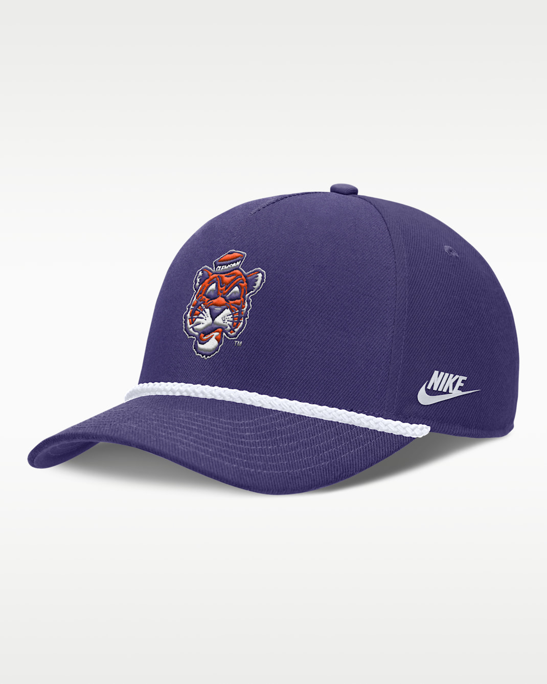Clemson Legacy Basketball Rope Rise Men's Nike College Adjustable Hat - Purple