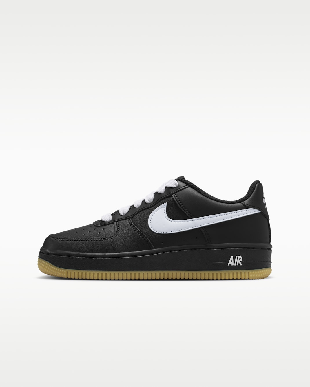 Nike Air Force 1 LV8 Big Kids' Shoes - Black/Gum Light Brown/White