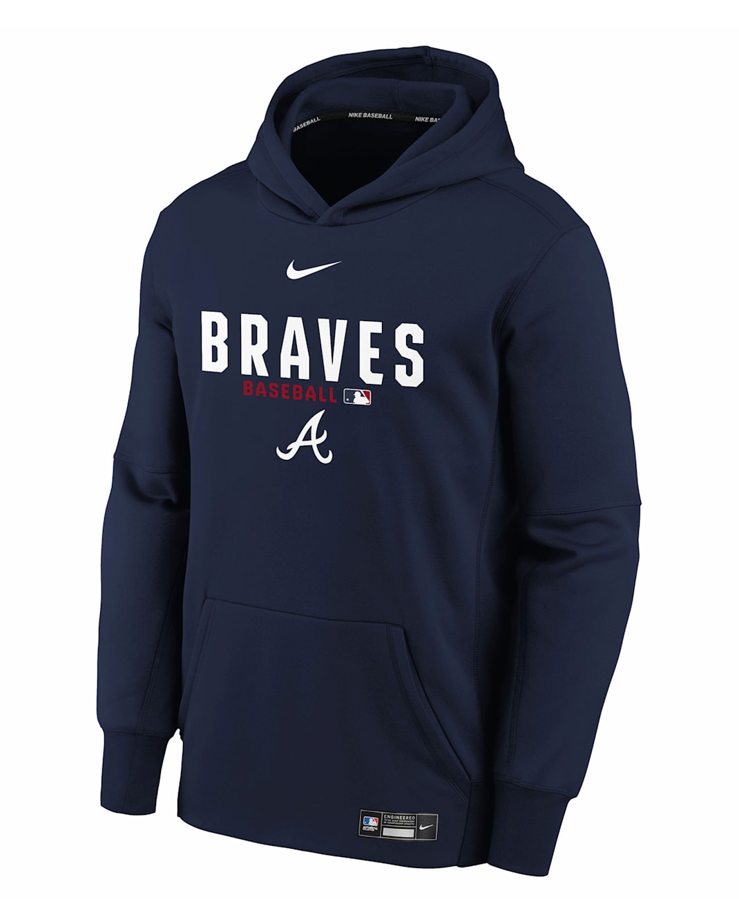 Atlanta Braves Authentic Collection Big Kid's Therma-FIT MLB Hoodie - Navy