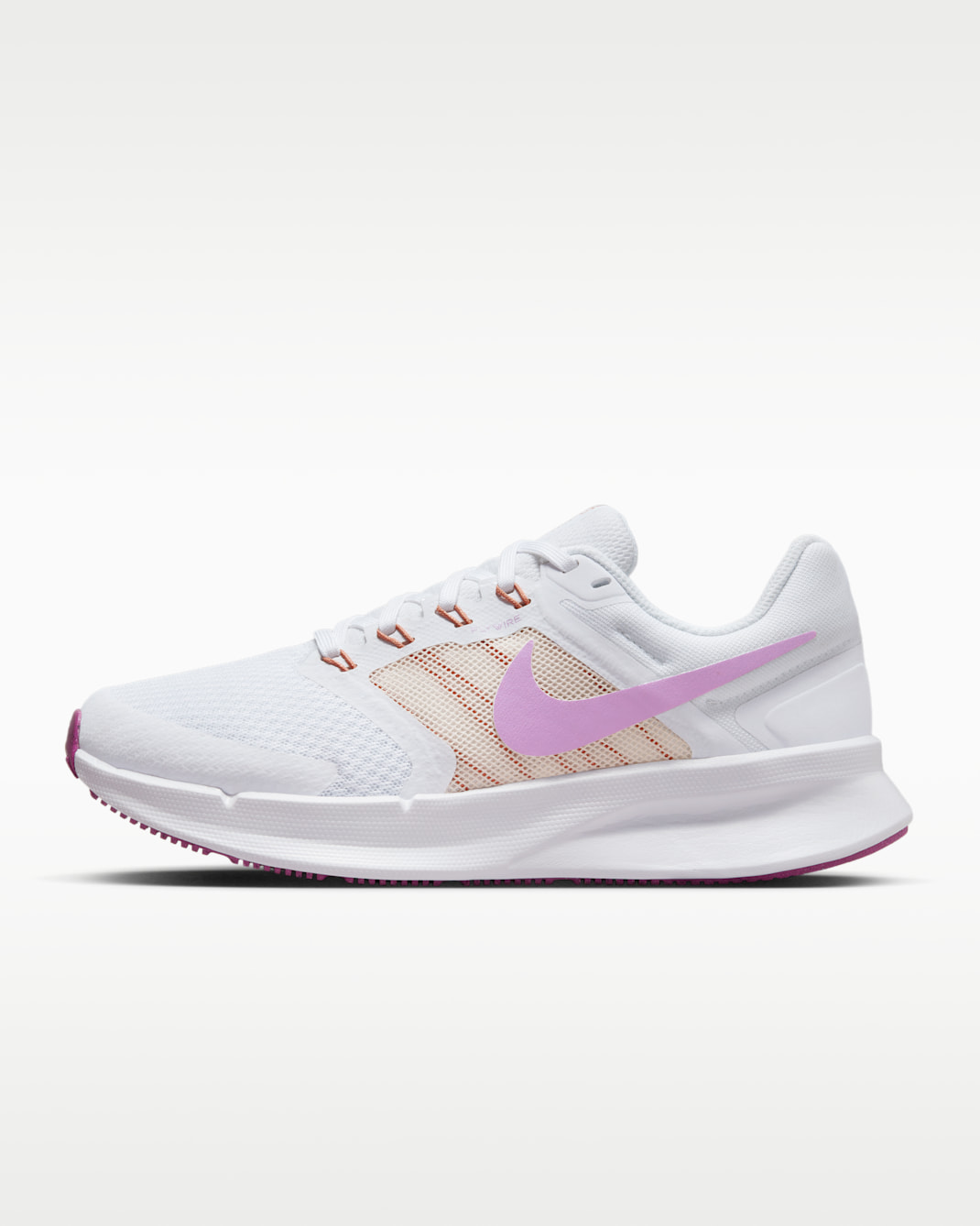Nike Run Swift 3 Women's Road Running Shoes - White/Guava Ice/Amber Brown/Rush Fuchsia