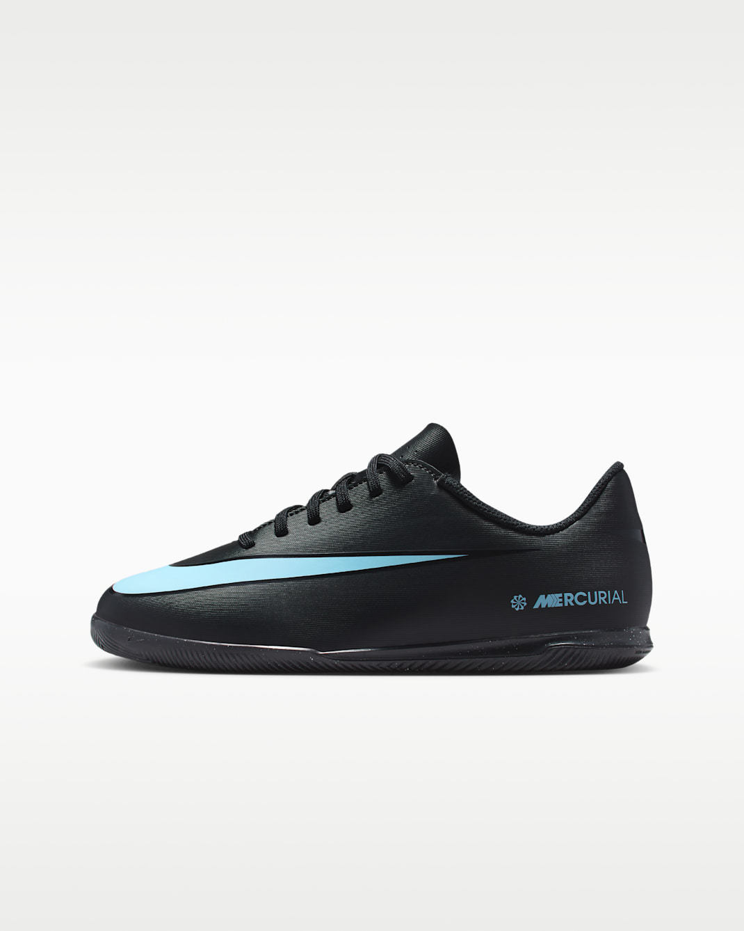 Chaussure de foot en salle basse Nike Jr. Mercurial Vapor 16 Club pour enfant/ado - Noir/Ice Blue