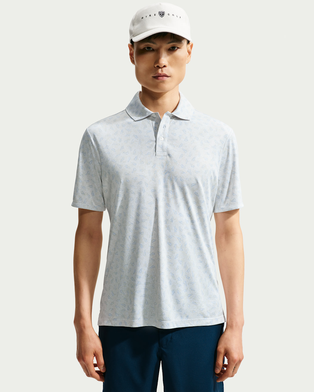 Nike パー メンズ Dri-FIT プリント ゴルフポロ - ホワイト