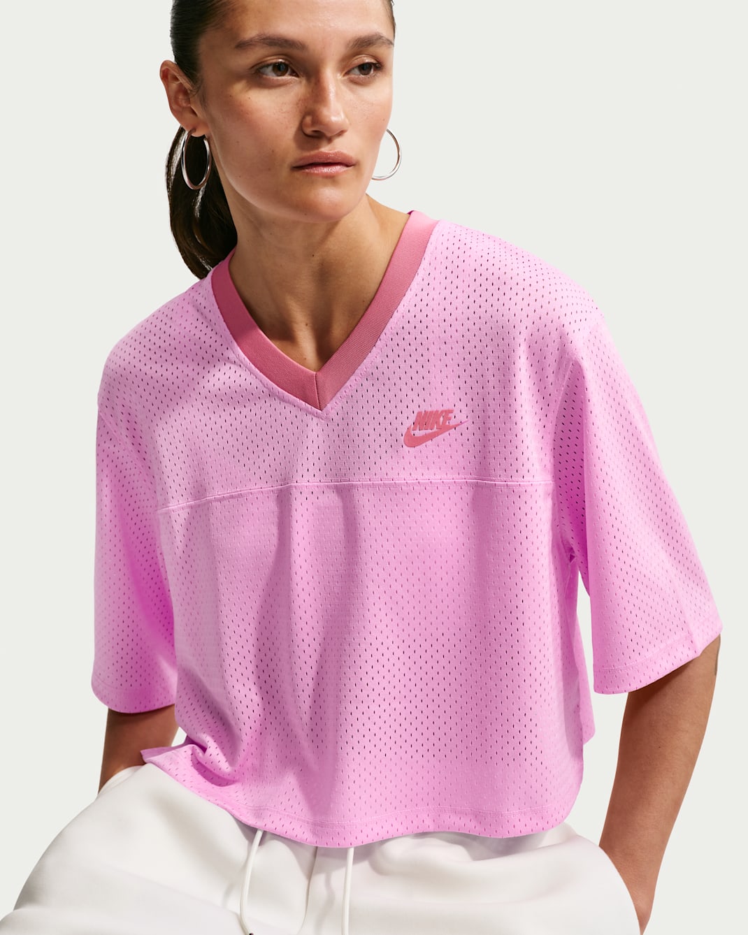 Nike Sportswear Women's Oversized Heritage Cropped Mesh Jersey
