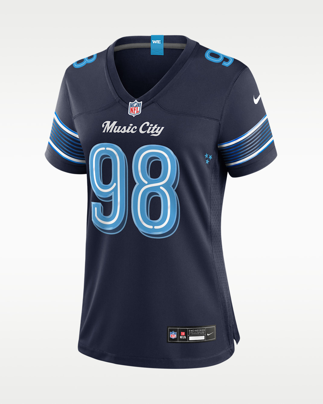 Jeffery Simmons Tennessee Titans Rivalries Collection Women's Nike NFL Game Jersey - Navy