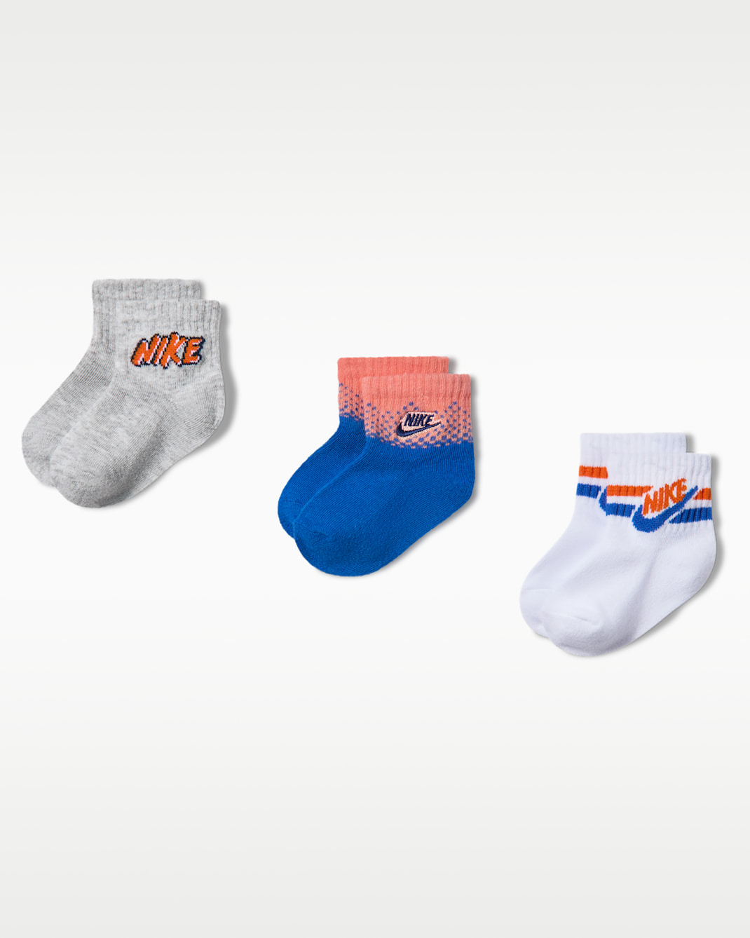 Nike Infant Snow Motion Socks (3 Pairs) - Grey Heather