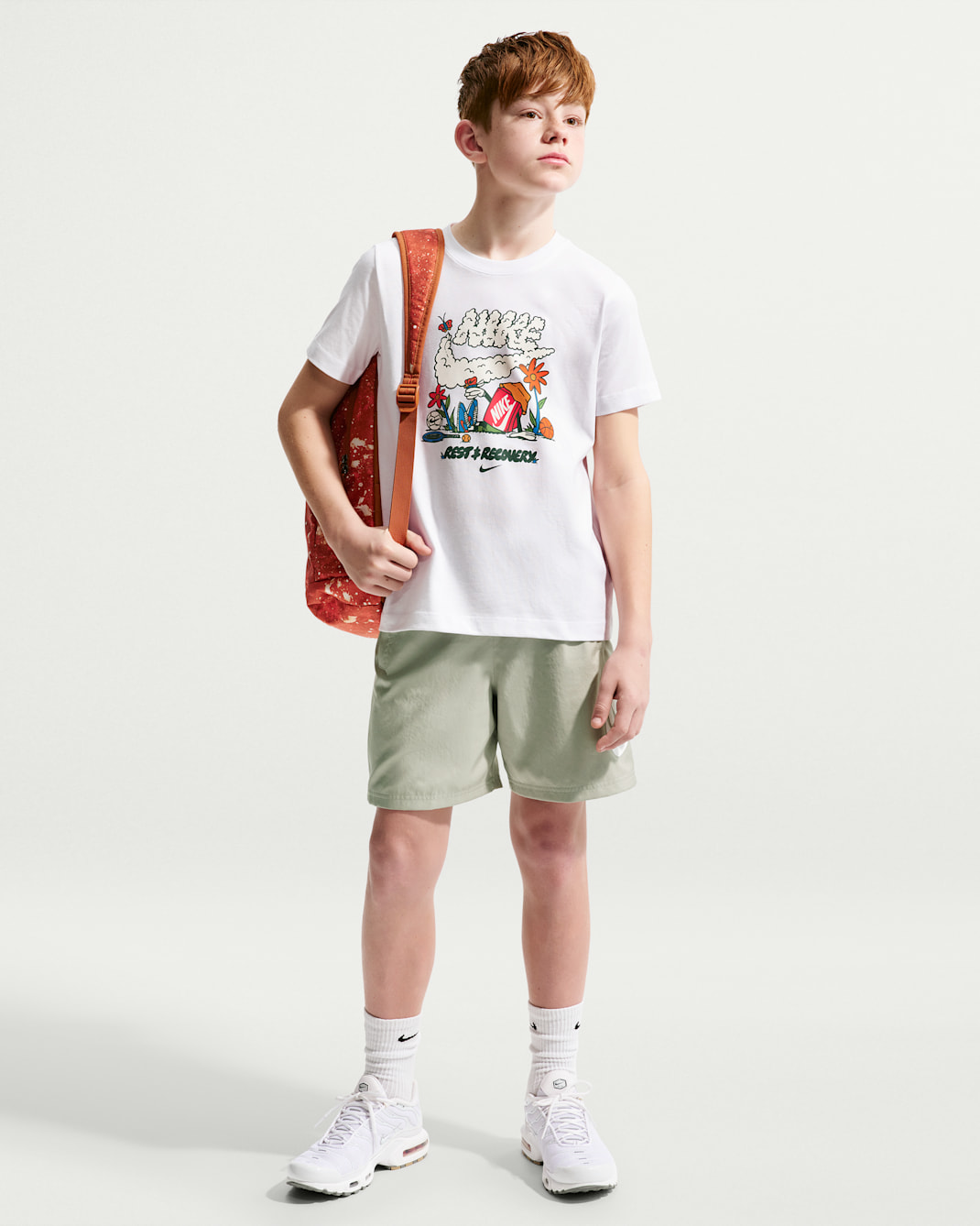 Shorts in tessuto 15 cm Nike Sportswear Club – Ragazzo/a - Spruce Fog/Bianco