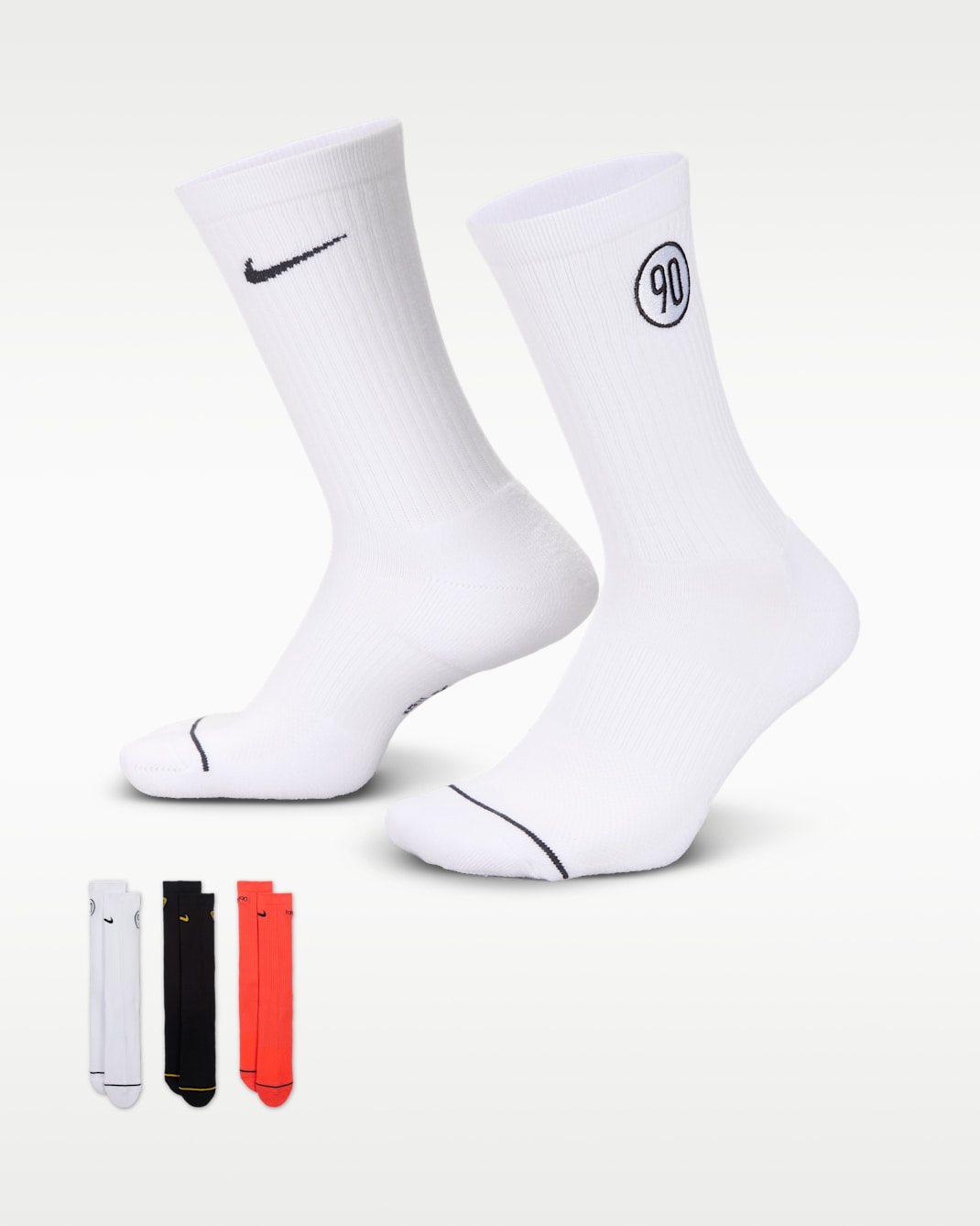 Nike Total90 Everyday Cushioned Crew Socks (3 Pairs) - Multi-Colour
