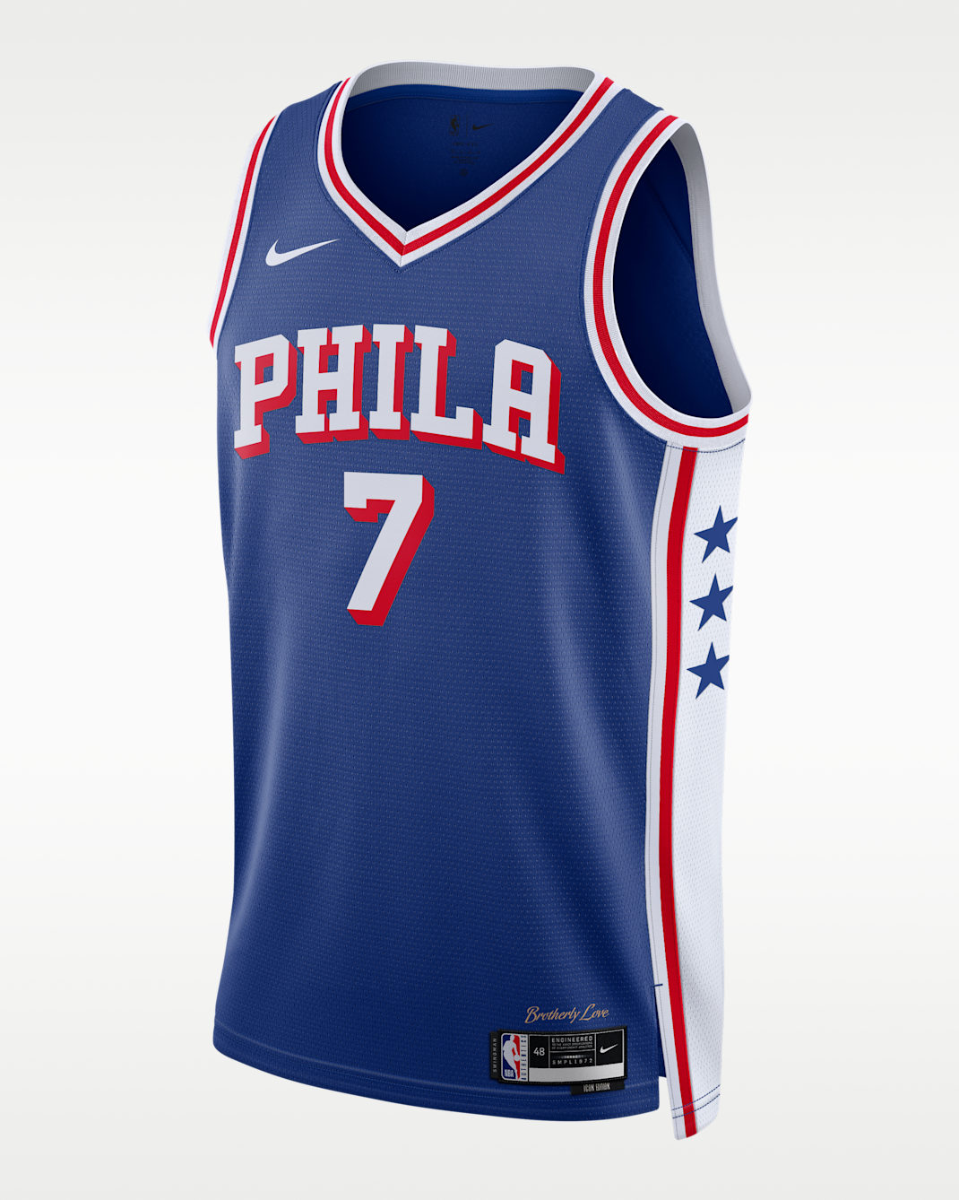 Jaylen Brown Philadelphia 76ers Icon Edition Men's Nike Dri-FIT NBA Swingman Jersey - Rush Blue