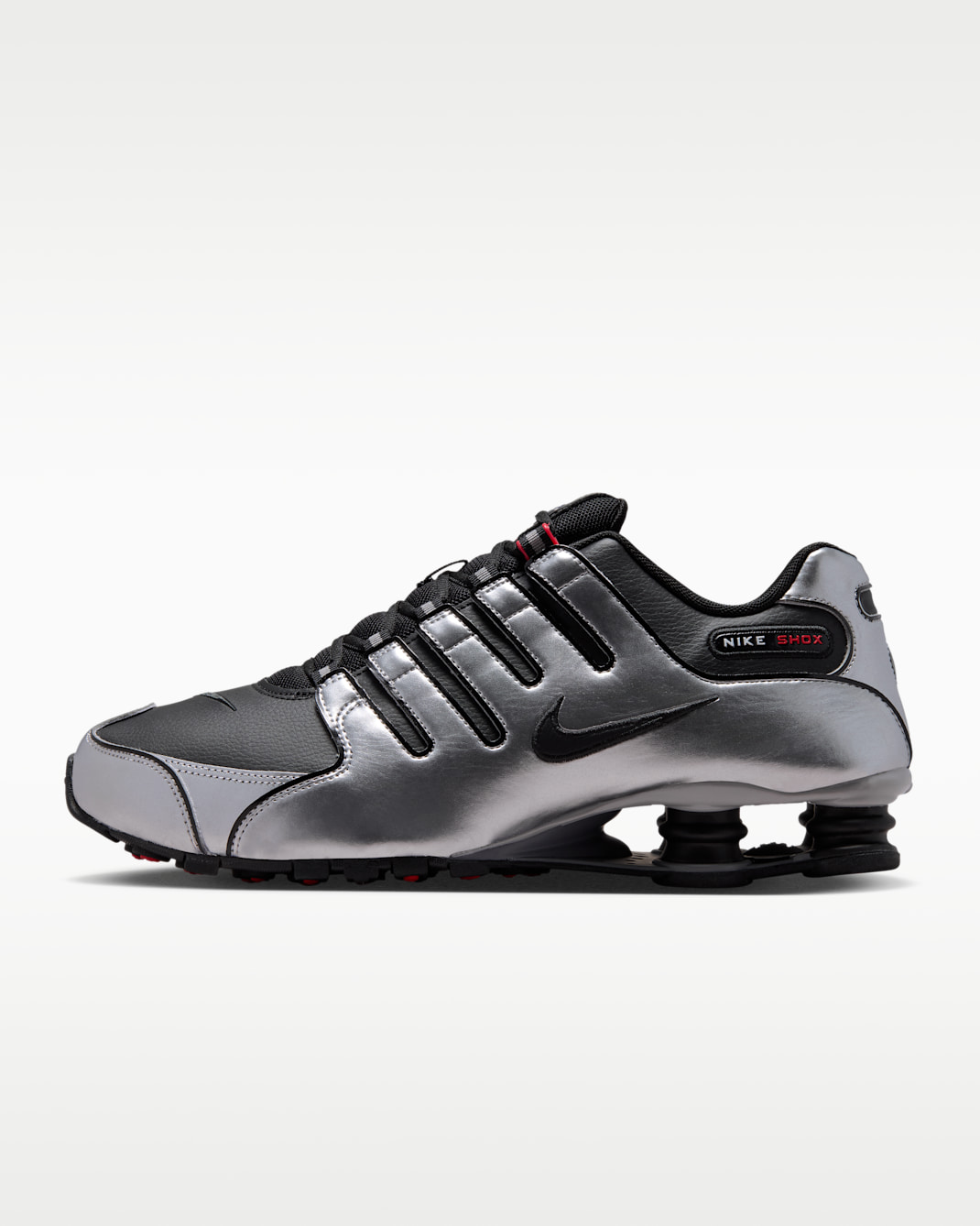 Nike Shox NZ Men's Shoes - Black/Metallic Silver/University Red/Black