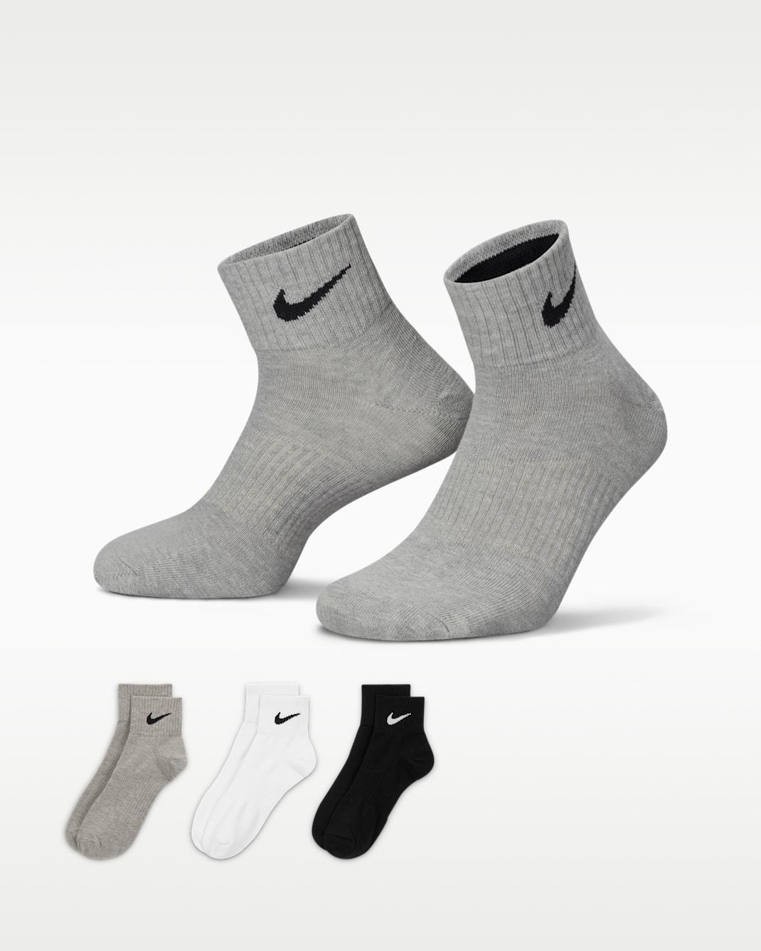 Nike Performance Lightweight Training Ankle Socks (3 Pairs) - Multi-Color
