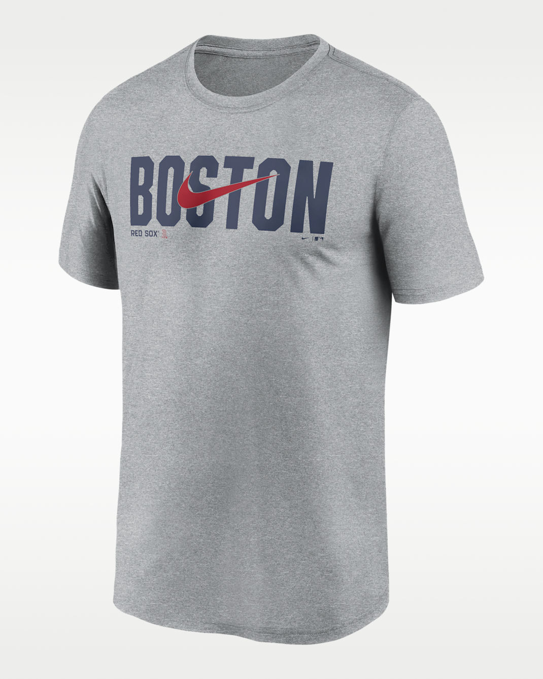 Playera Nike Dri-FIT de la MLB para hombre Boston Red Sox Swoosh Legend - Gris oscuro jaspeado