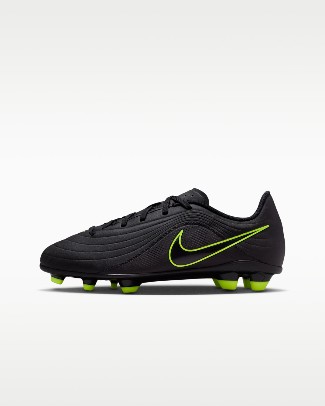 Nike Jr. Tiempo Maestro Club Big Kids' Multi-Ground Low-Top Soccer Cleats - Black/Volt/Black