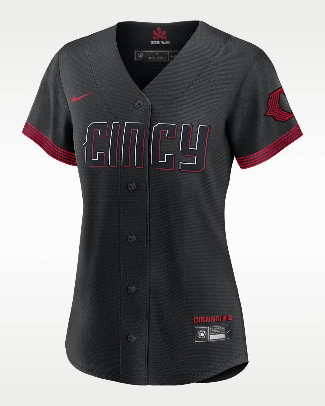 MLB Cincinnati Reds City Connect (Barry Larkin) Women's Replica Baseball Jersey - Black