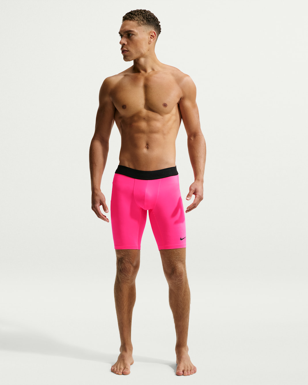 Nike Pro lange Dri-FIT Fitnessshorts für Herren - Hyper Pink/Schwarz
