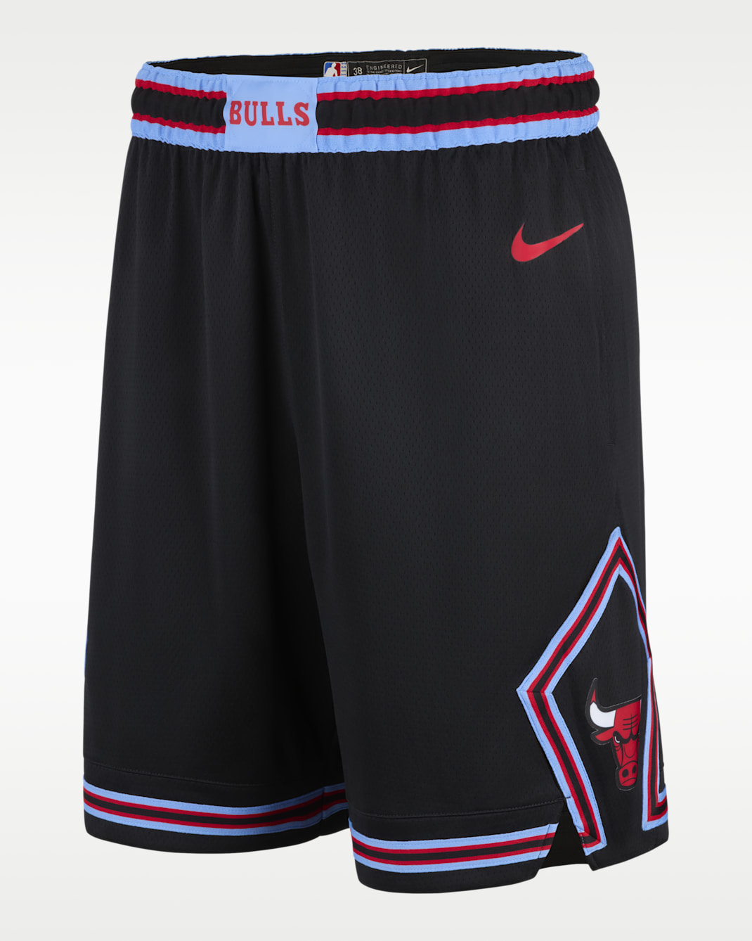 Chicago Bulls City Edition Nike Dri-FIT NBA Swingman Shorts für Herren - Schwarz/University Red