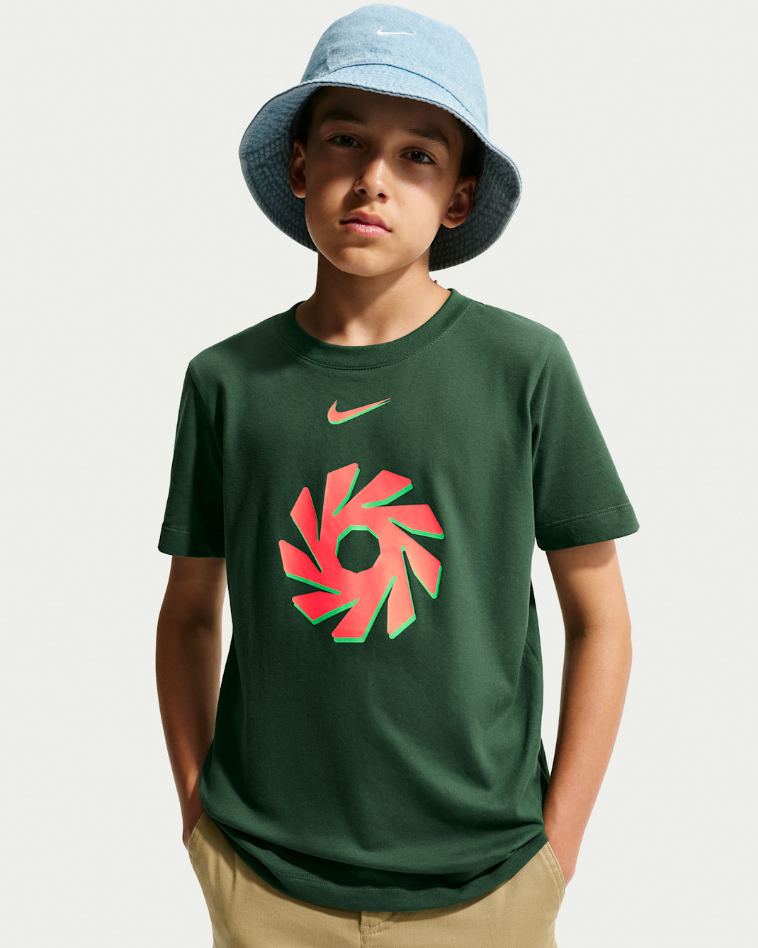 Nike Older Kids' Dri-FIT T-Shirt - Fir