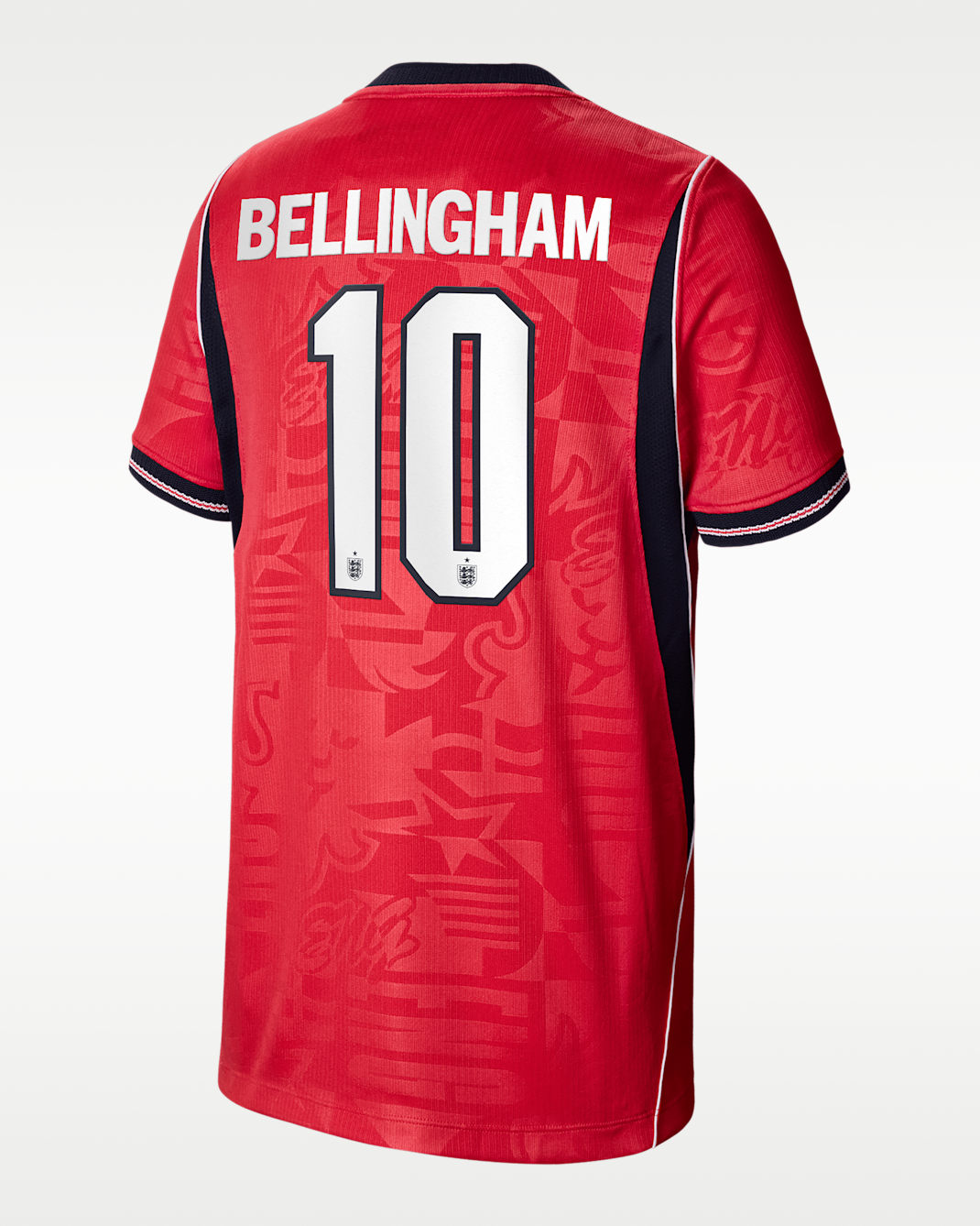 Jude Bellingham England National Team 2026 Stadium Away Big Kids' Nike Dri-FIT Soccer Jersey - Red