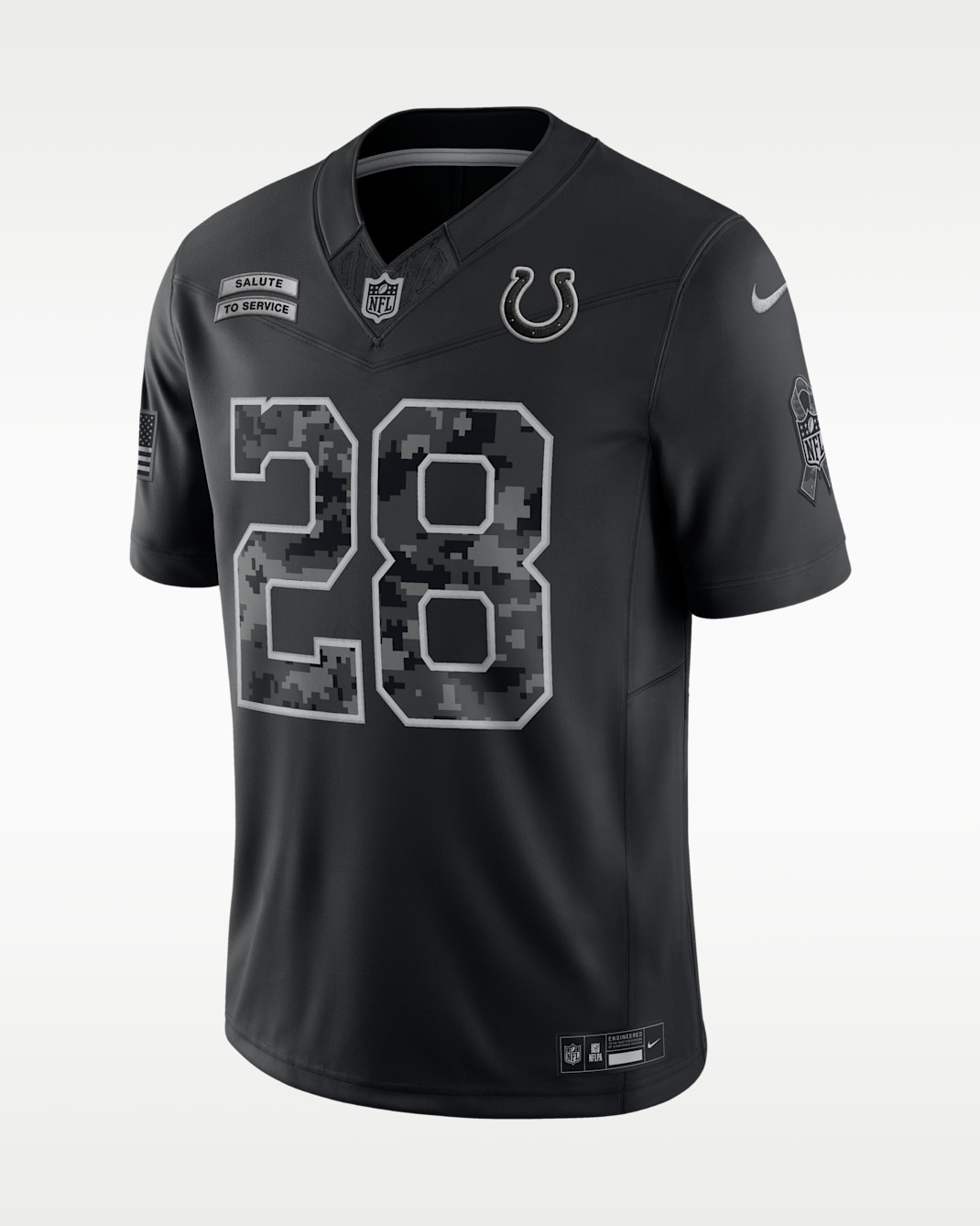 Jonathan Taylor Indianapolis Colts Salute to Service Men's Nike Dri-FIT NFL Limited Jersey - Black