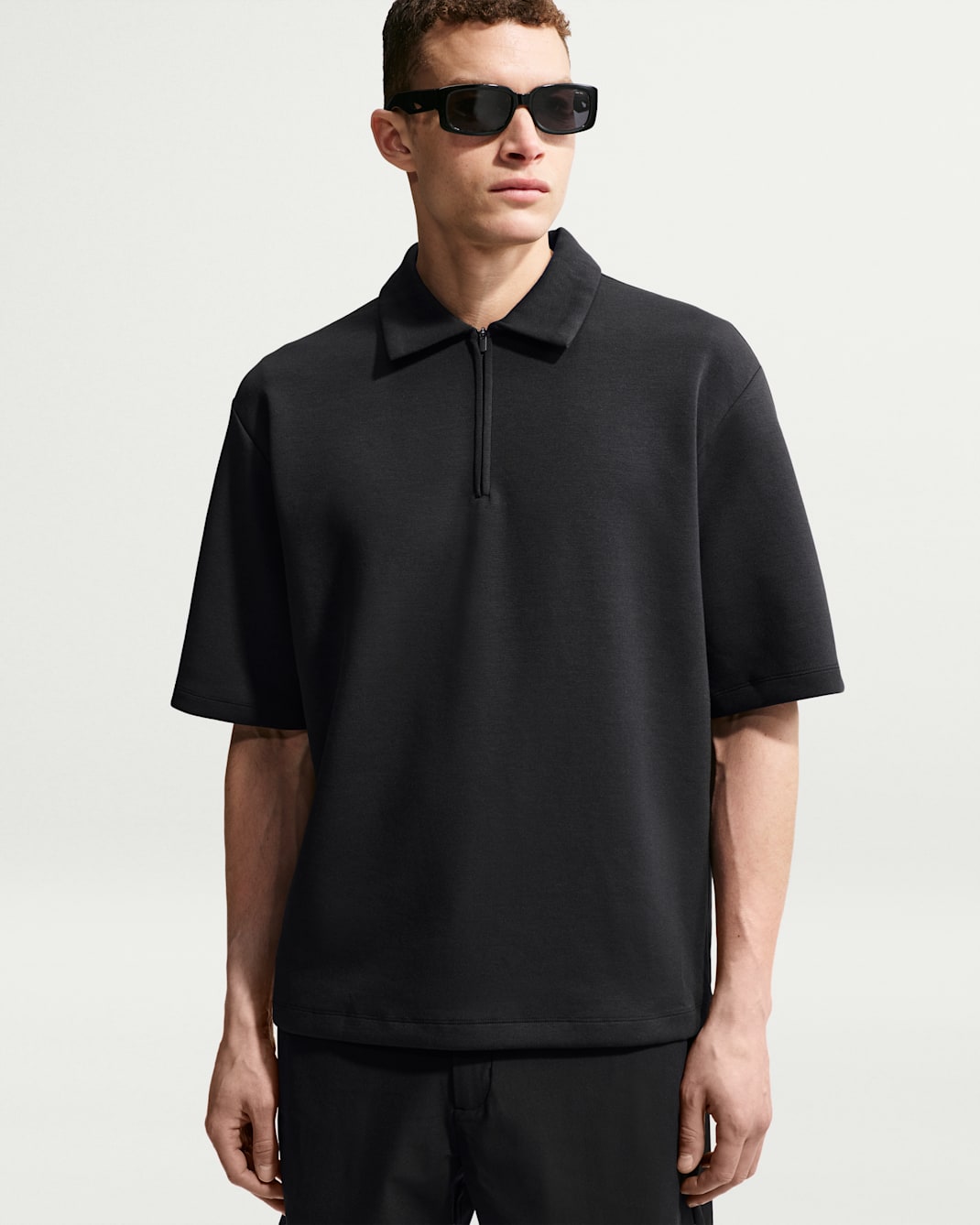 Nike 24.7 ImpossiblySoft Men's Dri-FIT 1/4-Zip Polo - Black/Dark Smoke Grey