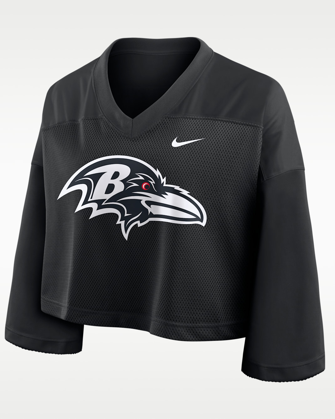 Baltimore Ravens Rewind Fashion Women's Nike Dri-FIT NFL Cropped Jersey - Black