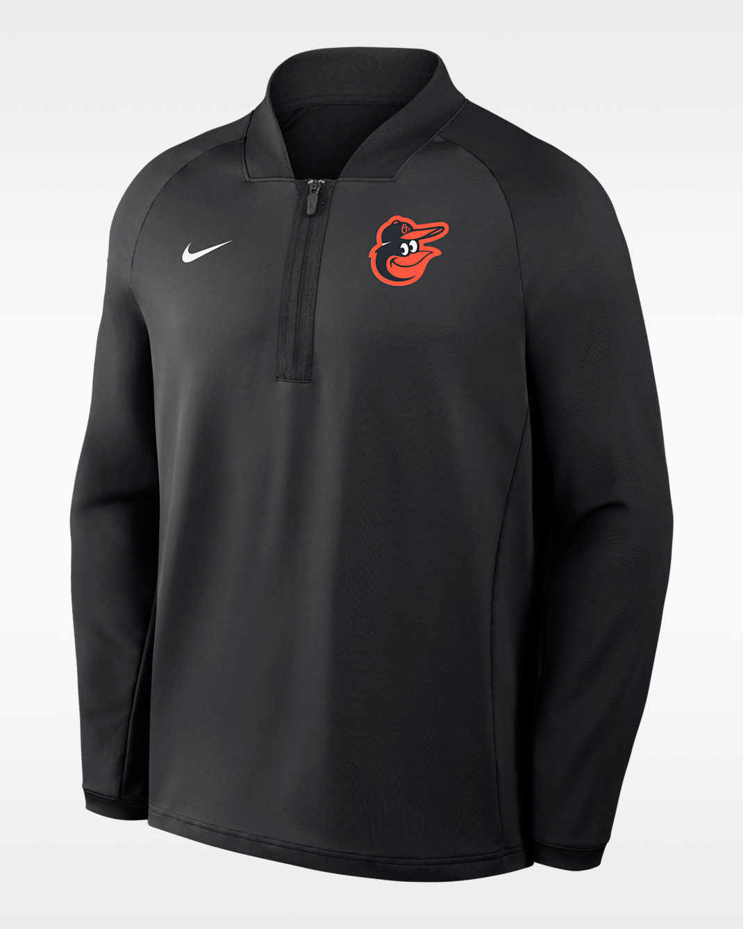 Baltimore Orioles Authentic Collection Men's Nike Dri-FIT MLB 1/2-Zip Long-Sleeve Top - Black
