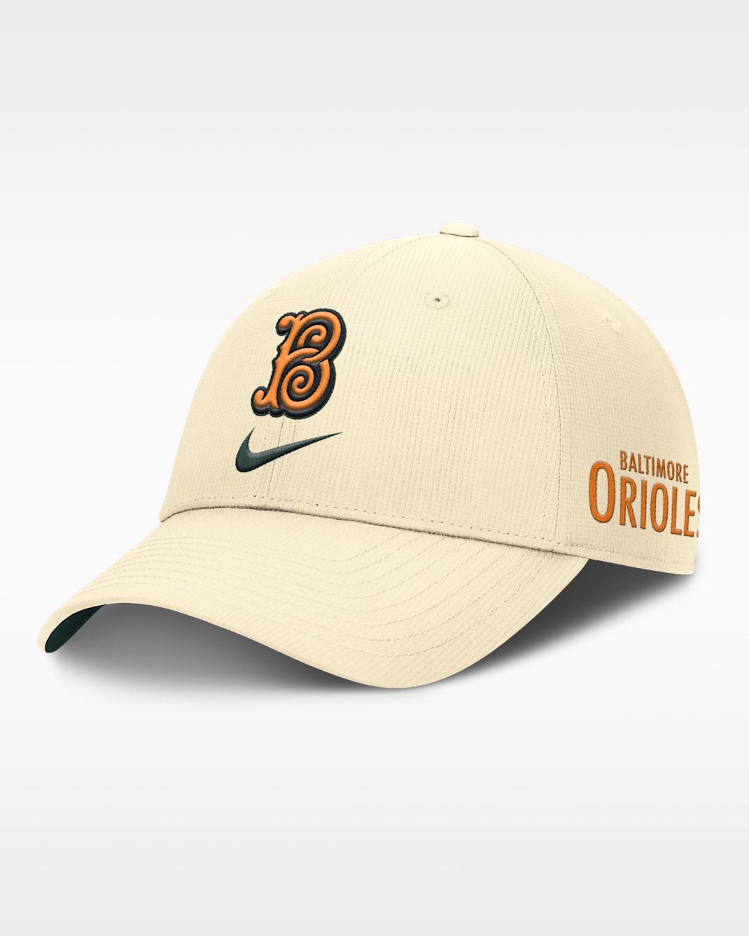 Gorra Nike Dri-FIT de la MLB ajustable para hombre Baltimore Orioles City Connect Club - Crema