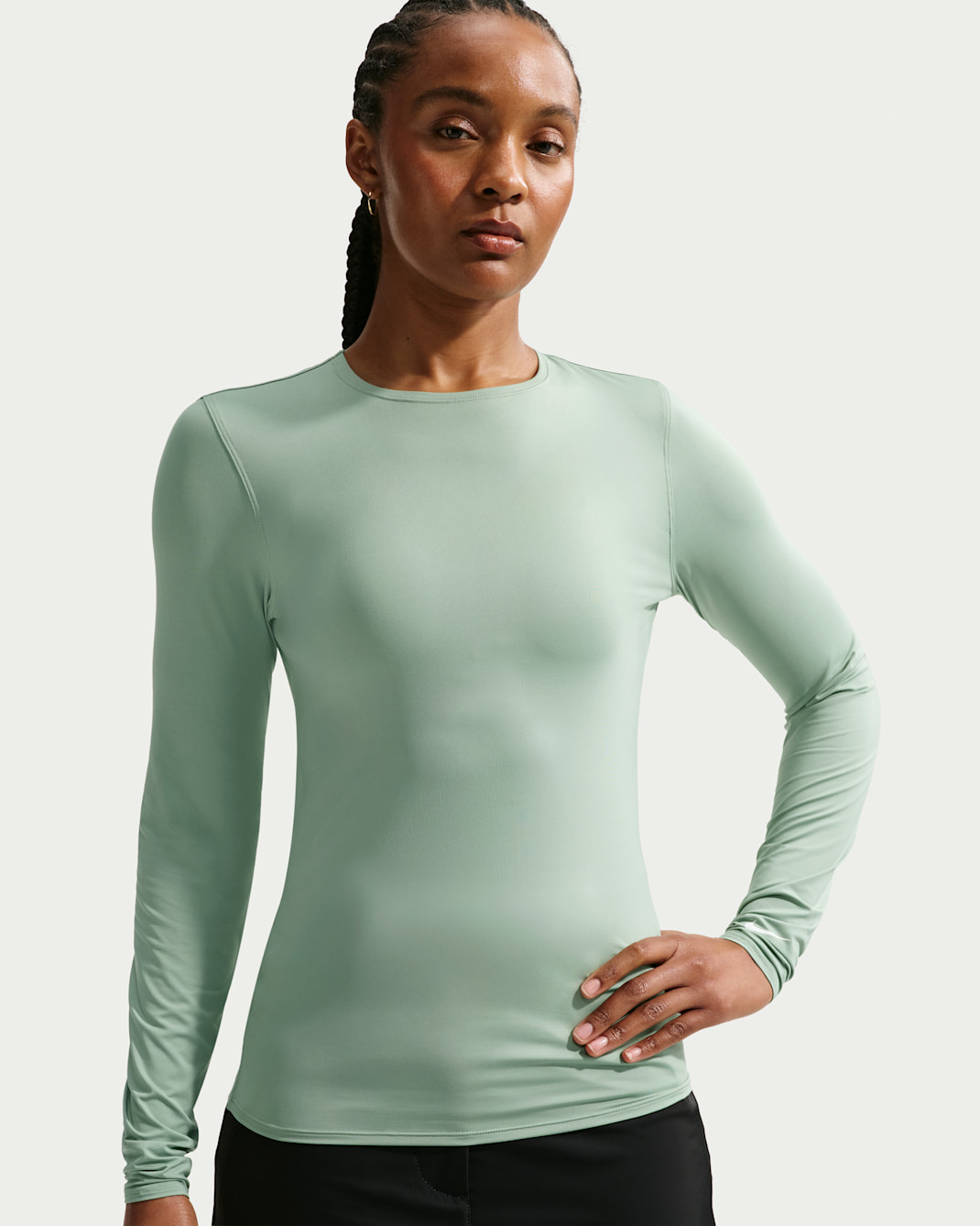 Nike Golf Club Women's Dri-FIT UV Long-Sleeve Golf Top - Steam/White
