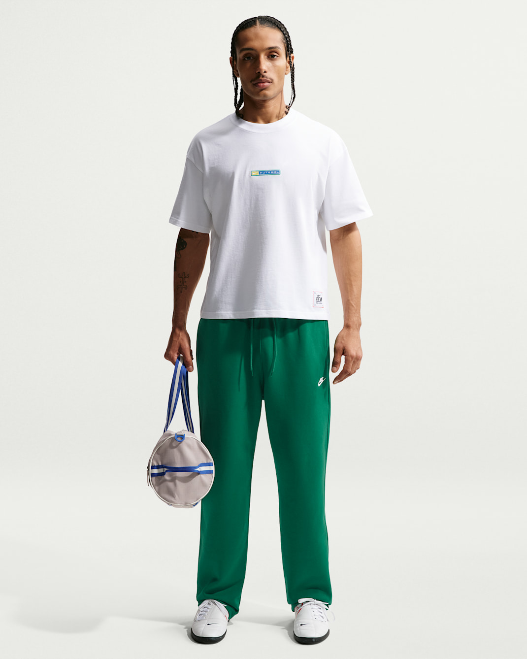Nike Club Men's Open-Hem Fleece Trousers - Malachite/Malachite/White