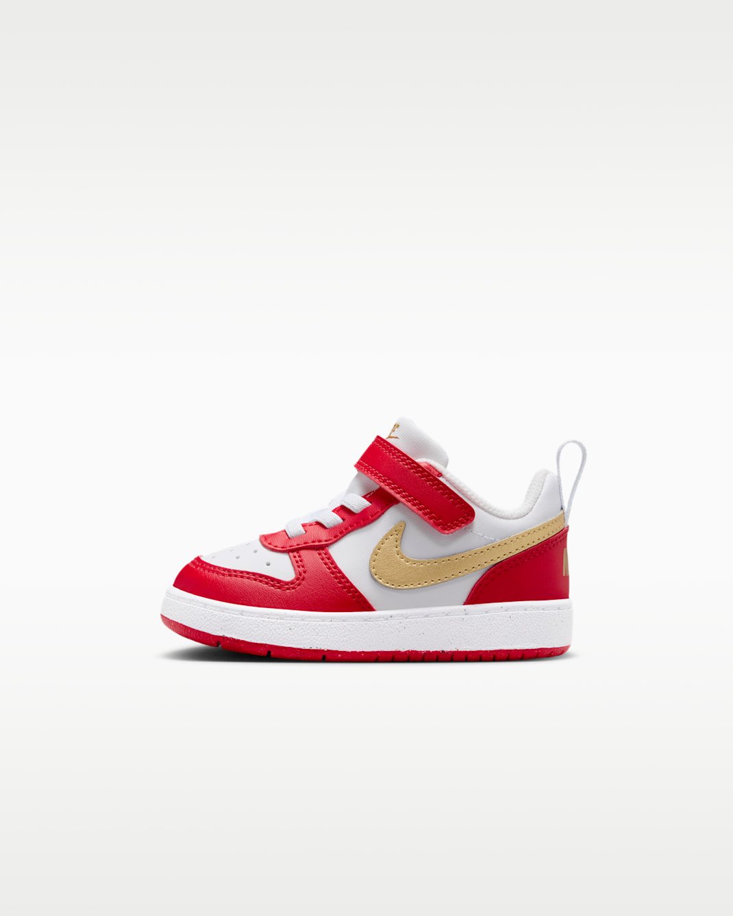 Nike Court Borough Low Recraft Baby/Toddler Shoes - White/University Red/White/Metallic Gold