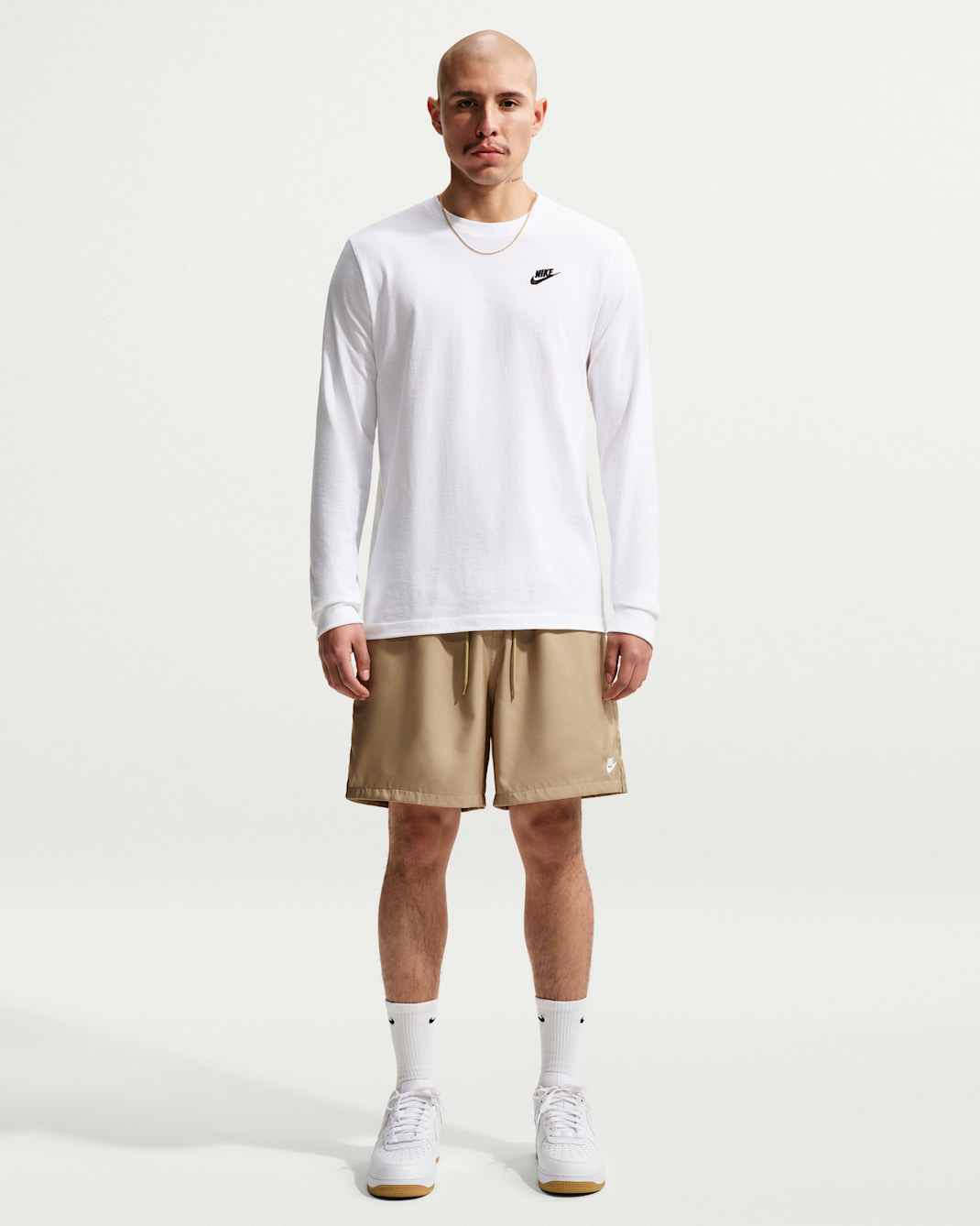 Nike Club Men's Woven Flow Shorts - Parachute Beige/White
