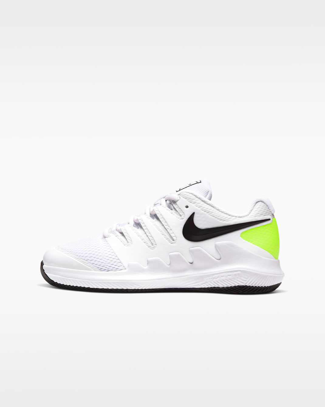 NikeCourt Jr. Vapor X Tennisschoen voor kleuters/kids - Wit/Volt/Zwart