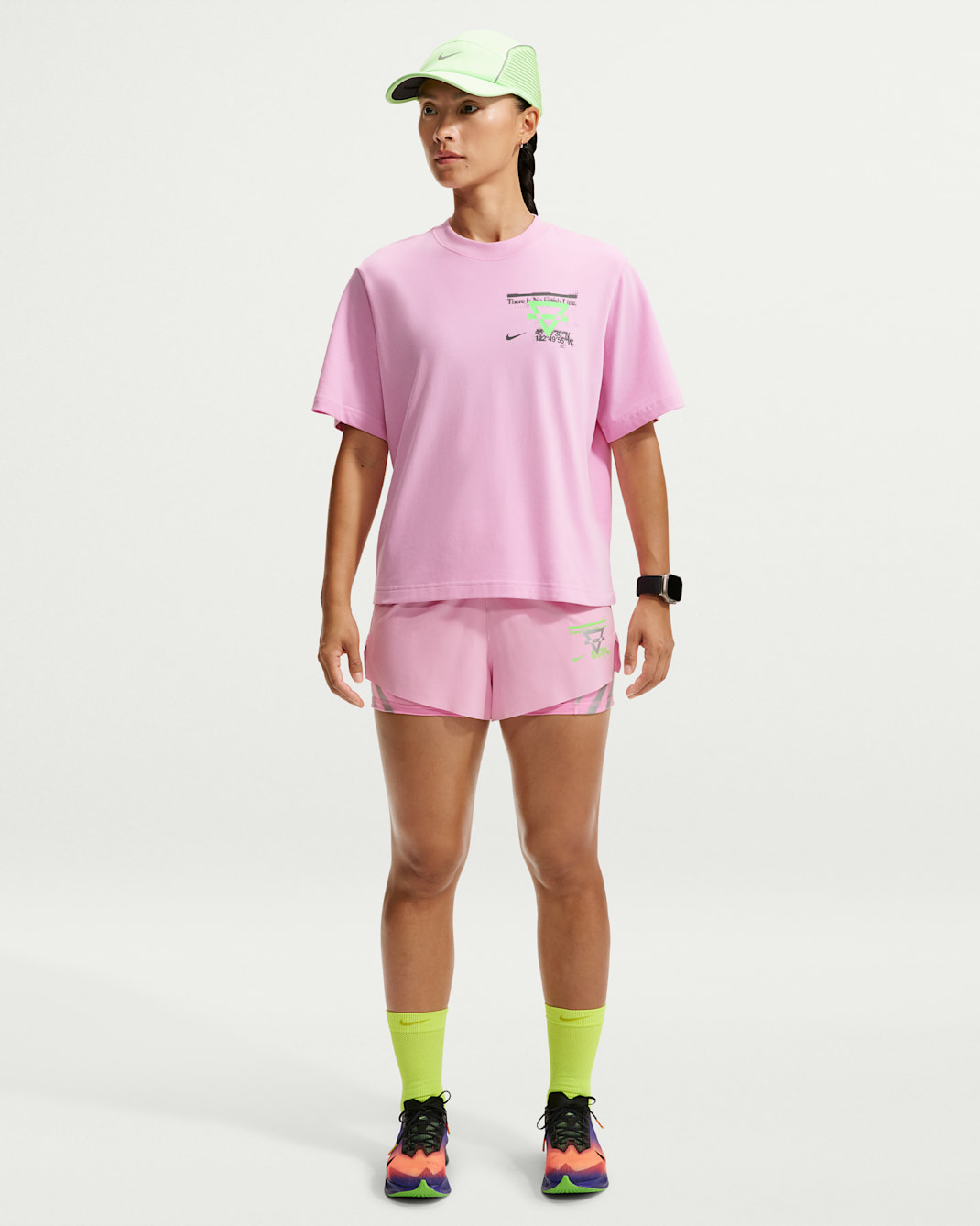 Nike Swift Women's Dri-FIT Mid-Rise 2-in-1 Running Shorts - Pink Rise