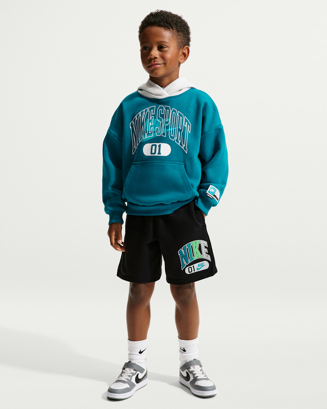 Nike Sportswear Little Kids' Multisport Fleece Shorts - Black