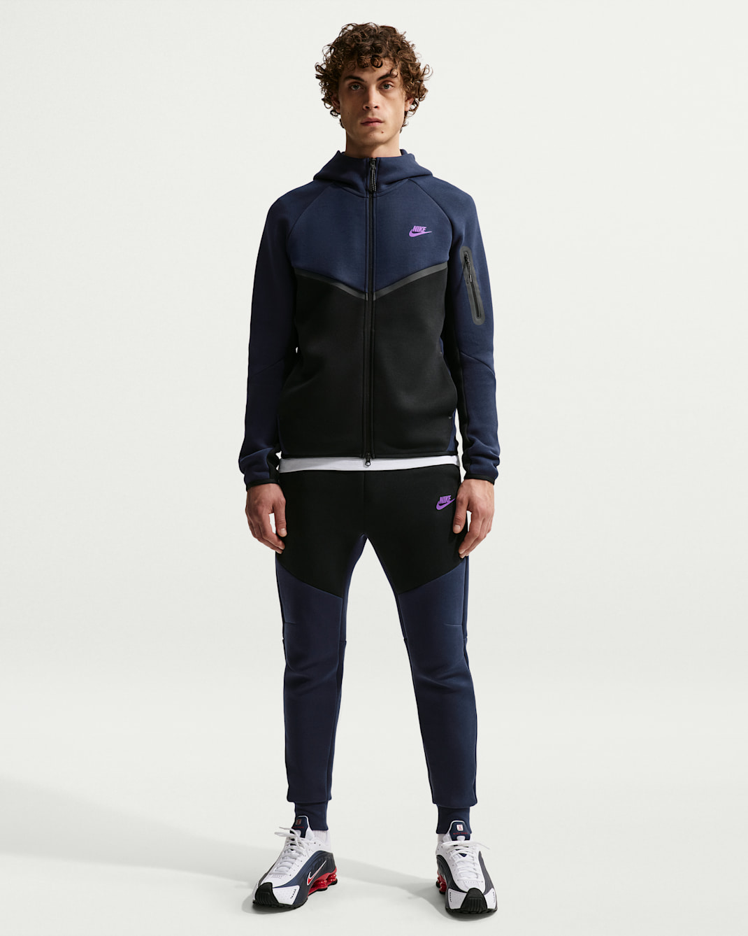 Nike Tech Pantalons jogger de teixit Fleece - Home - Obsidian/Negre/Violeta brillant
