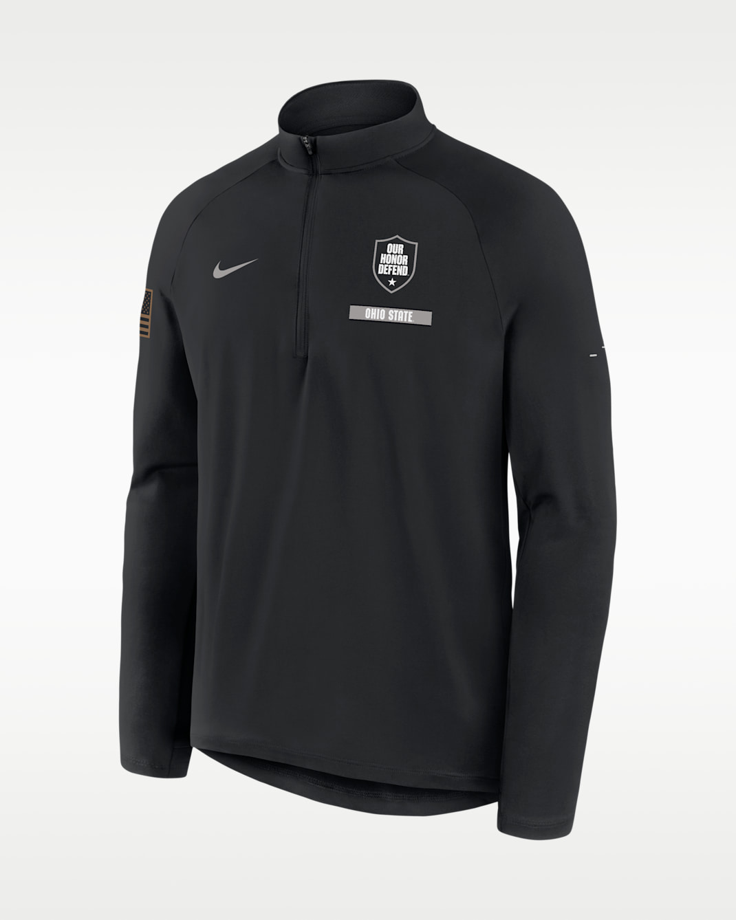 Ohio State 2026 Military Appreciation Stride Men's Nike Dri-FIT College 1/2-Zip Long-Sleeve Top - Black