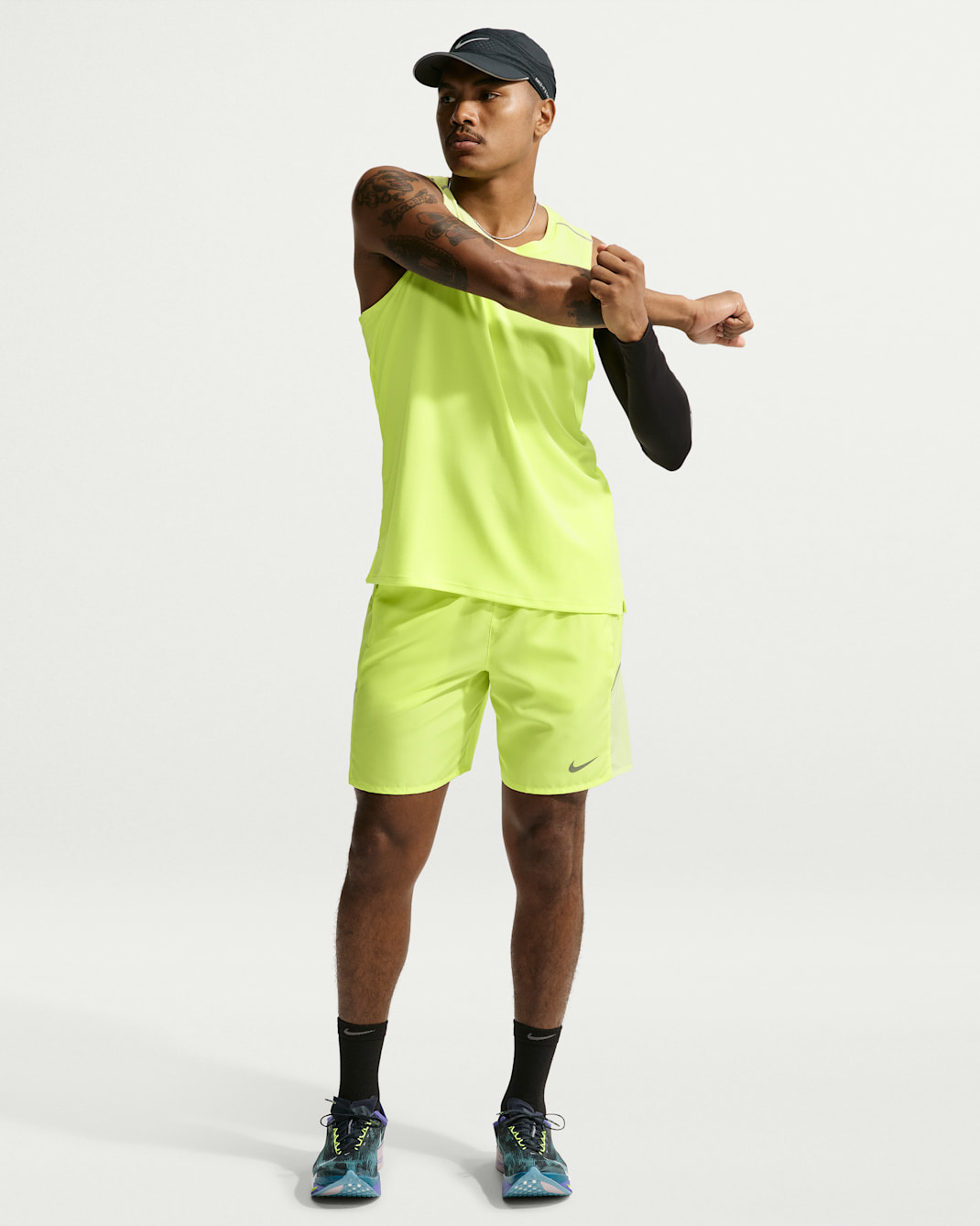 Nike Miler Dri-FIT Laufshorts mit Futter (ca. 18 cm) (Herren) - Light Lemon Twist/Barely Volt