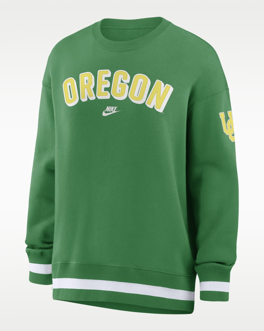 Oregon Legacy Phoenix Women's Nike College Oversized Pullover Crew - Apple Green