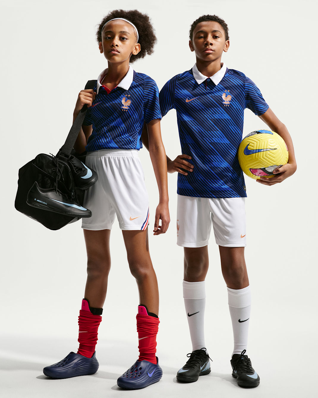 FFF 2026 Stadium Home Big Kids' Nike Dri-FIT Football Replica Shorts - White/Metallic Copper