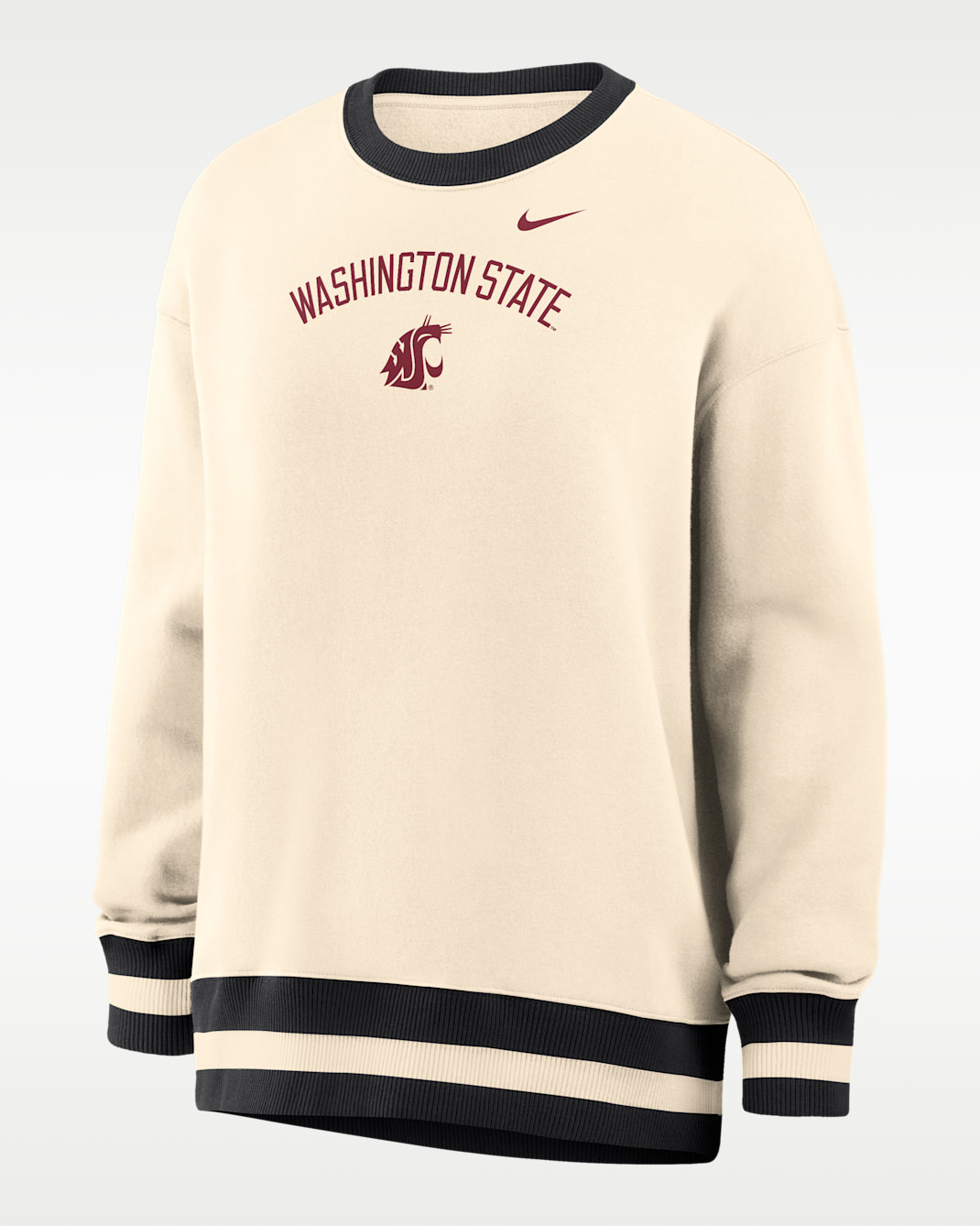 Nike Phoenix (Washington State) Women's Oversized Crew-Neck Sweatshirt - Natural/Black