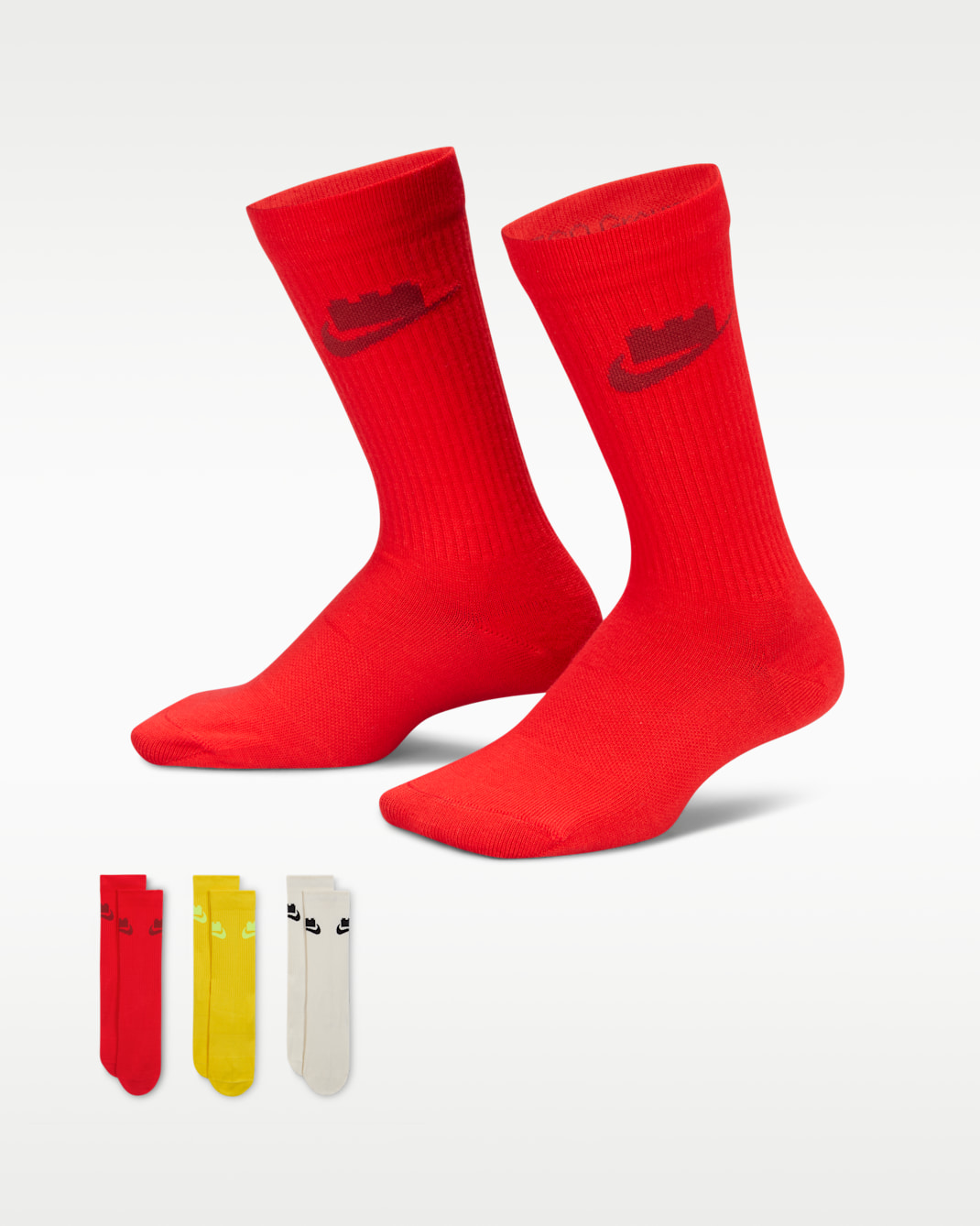 Meias de cano médio Nike x LEGO® Everyday Essentials (3 pares) - Multicolor
