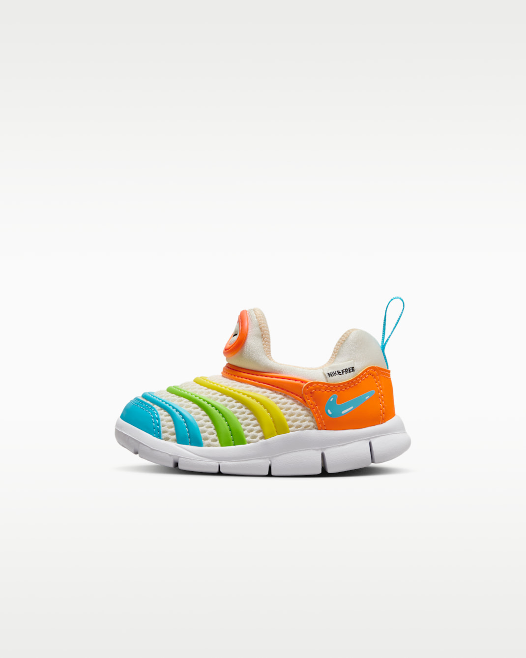 Tenis para bebé e infantil Nike Dynamo Free - Marfil pálido/Blanco/Duna/Azul báltico